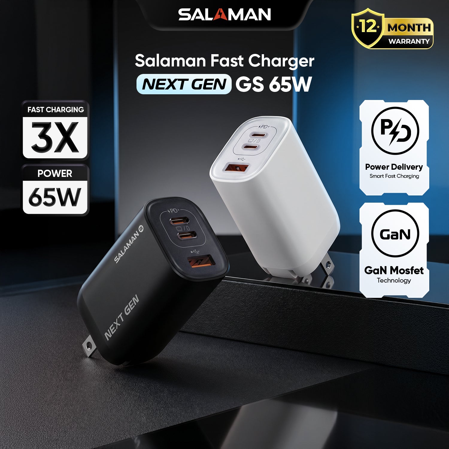 Salaman Next Gen GS Charger 65W product gallery 1