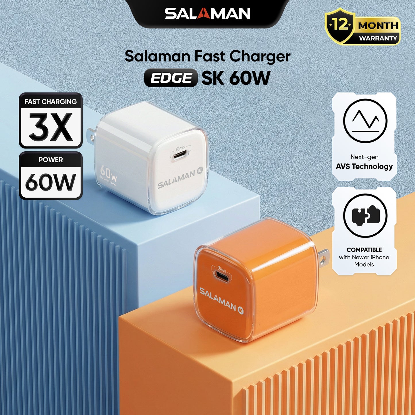 Salaman Edge SK Dynamic Power Charger 60W product gallery 1