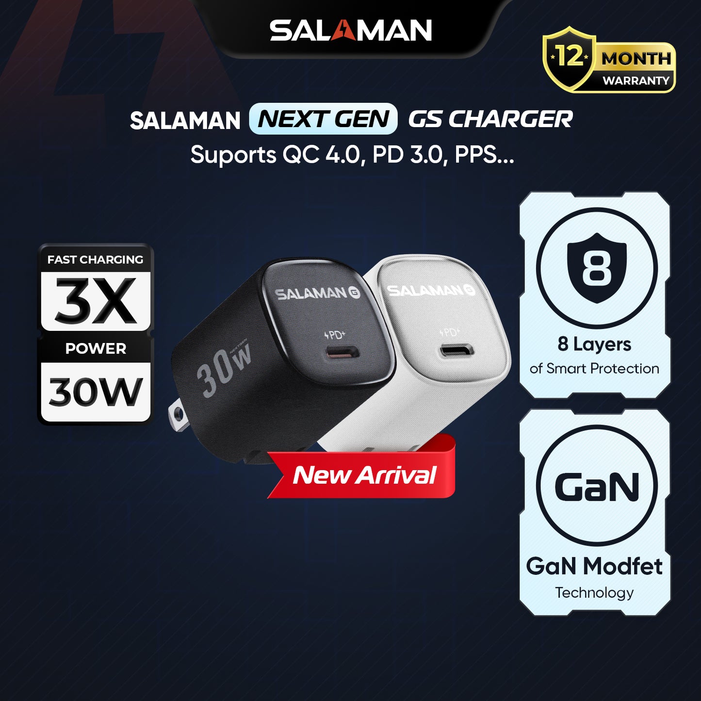 Salaman Next Gen GS Charger 30W product gallery 1