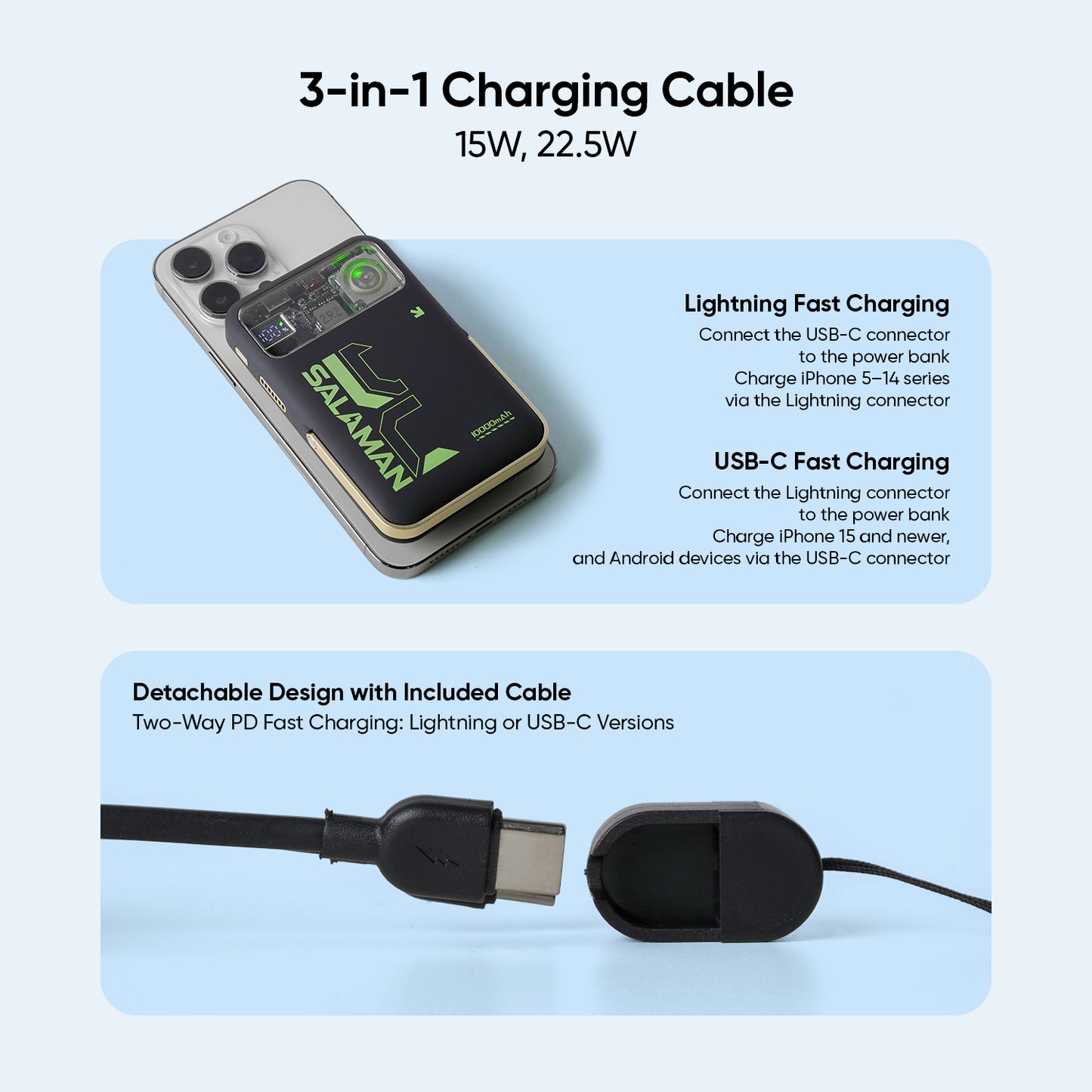Salaman Edge Airfan Pro Magnetic Power Bank 10000mAh 22.5W