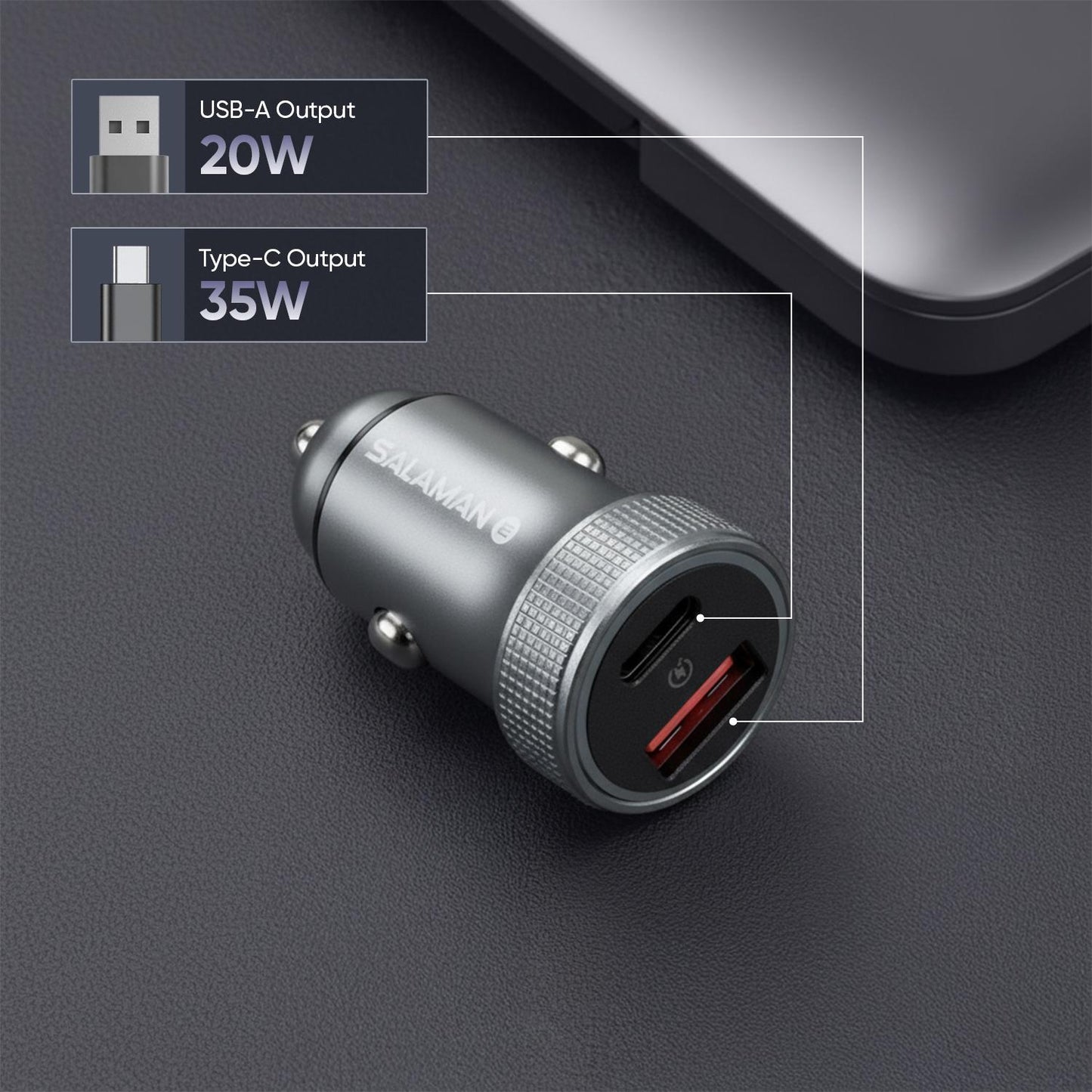 Salaman Edge SF 55W PD Car Charger gallery image 4