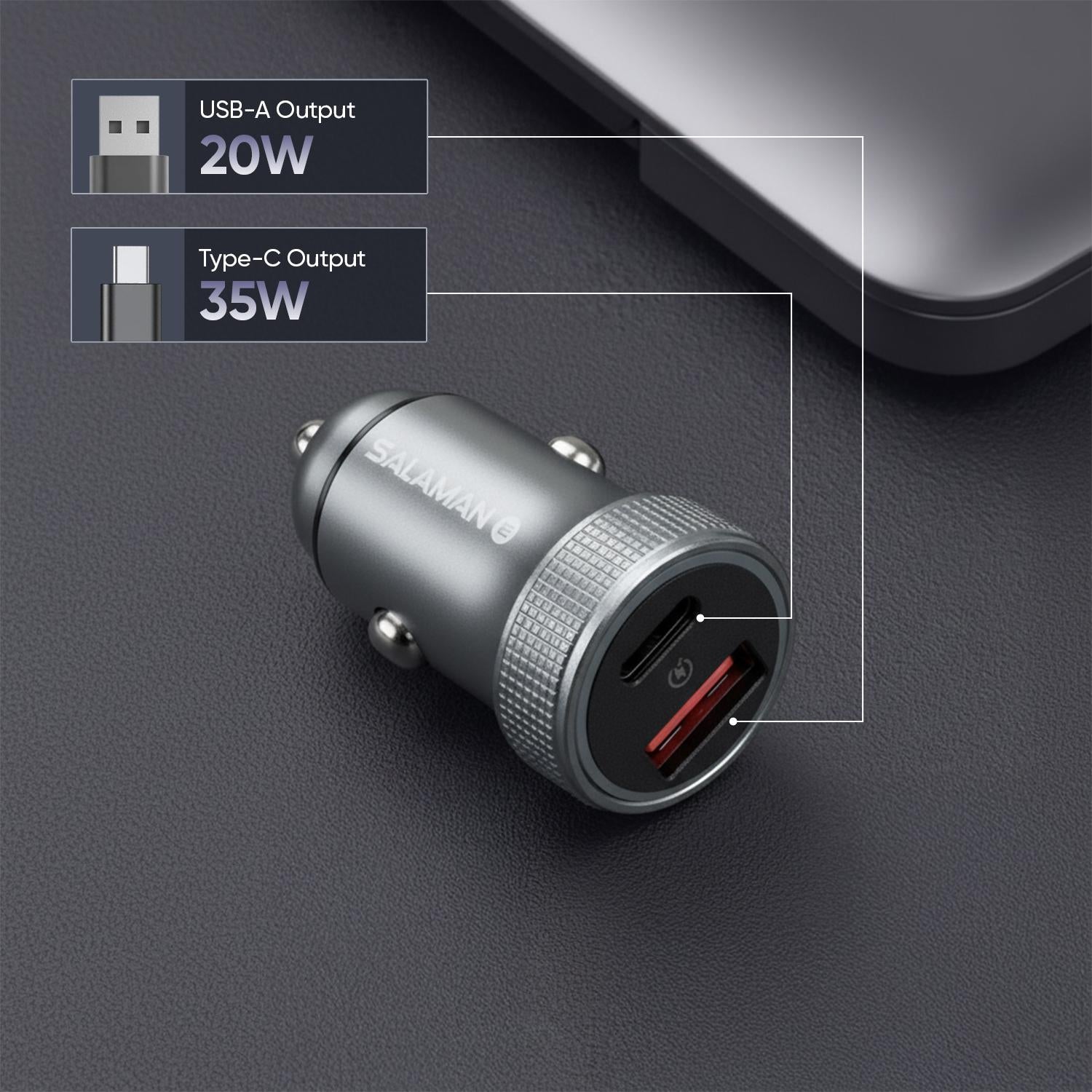 Salaman Edge SF 55W PD Car Charger gallery image 4