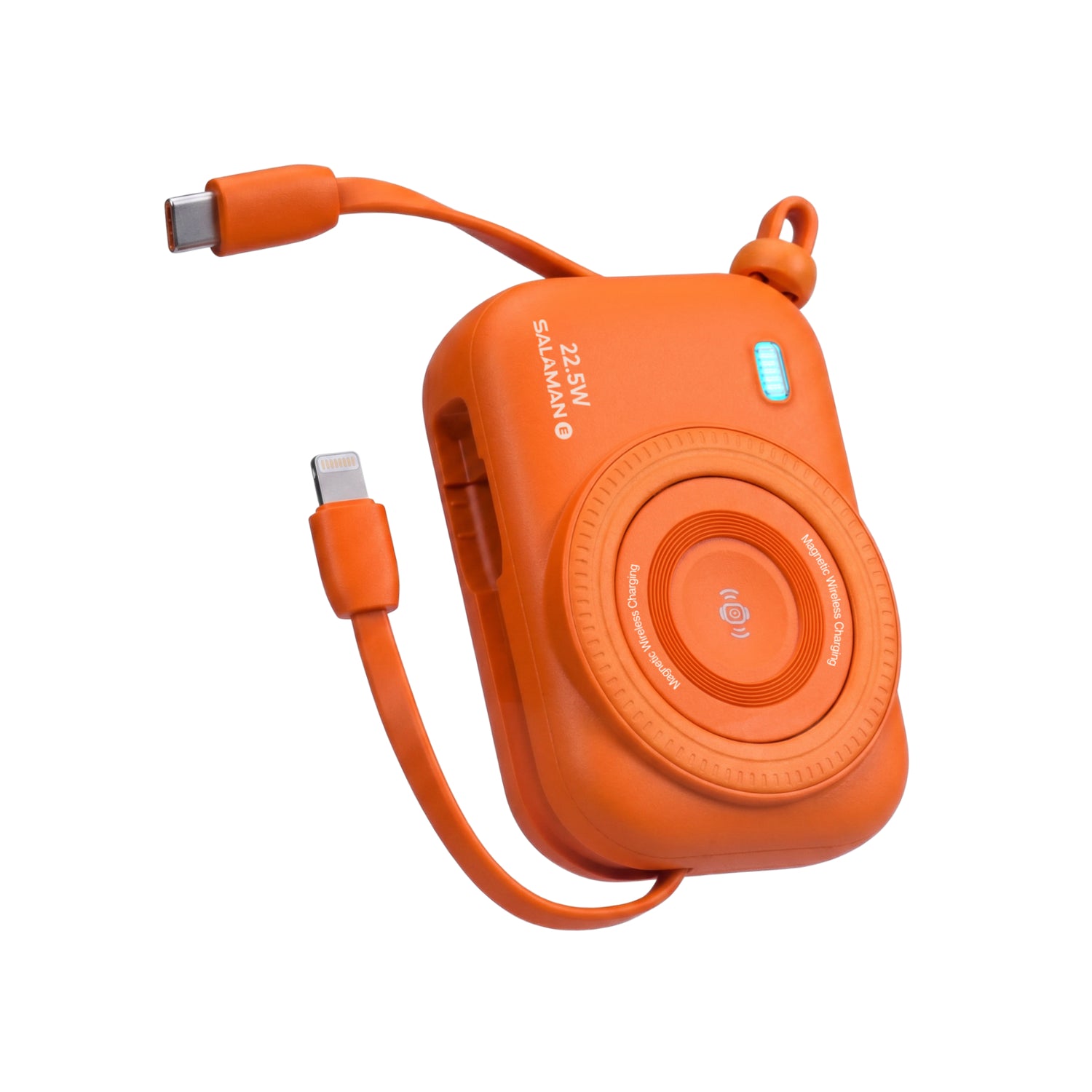 Salaman Edge Lensmate Power Bank 10000mAh 22.5W - Coral Orange