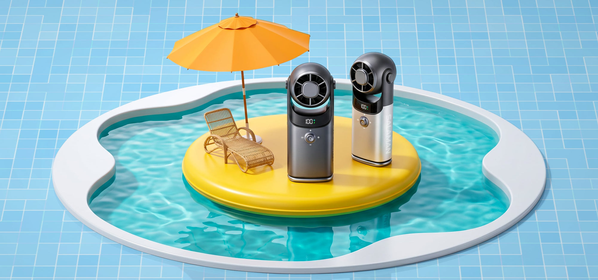 Salaman Edge Ice Fan Pro02SE Portable Fan 100-Speed